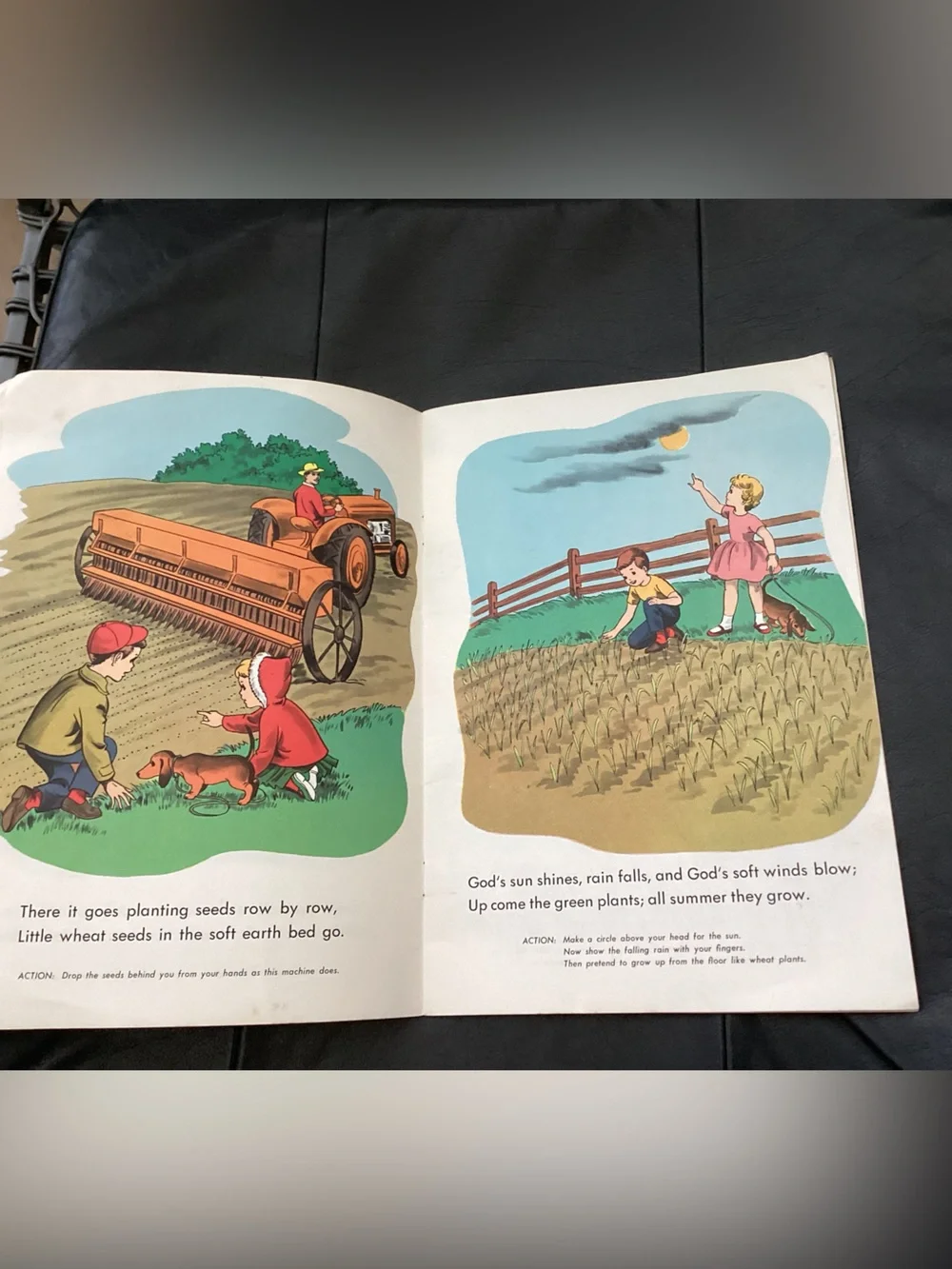 Vtg. 1963 Children’s Christian Book Titled HOW GOD GIVES US BREAD a Picture book